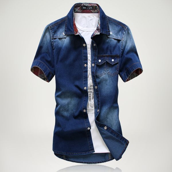 slim fit casual cowboy cloth short sleeve streetwear washed personality autumn hip-hop denim fashion shirts summer, White;black
slim fit casual cowboy cloth short sleeve streetwear washed personality autumn hip-hop denim fashion shirts summer, White;black