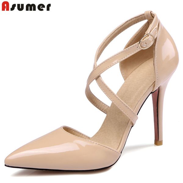 asumer large size 34-47 new 2020 fashion high heels ladies pointed toe pu patent leather summer shoes women pumps footwear y200702, Black
asumer large size 34-47 new 2020 fashion high heels ladies pointed toe pu patent leather summer shoes women pumps footwear y200702, Black