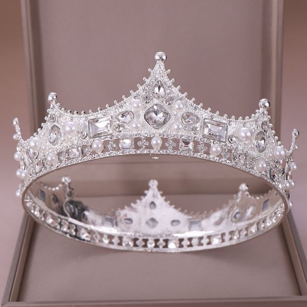 baroque luxury silver gold champagne crystal pearl bead bridal tiaras queen king round crown headbands wedding hair accessories, Golden;white
baroque luxury silver gold champagne crystal pearl bead bridal tiaras queen king round crown headbands wedding hair accessories, Golden;white