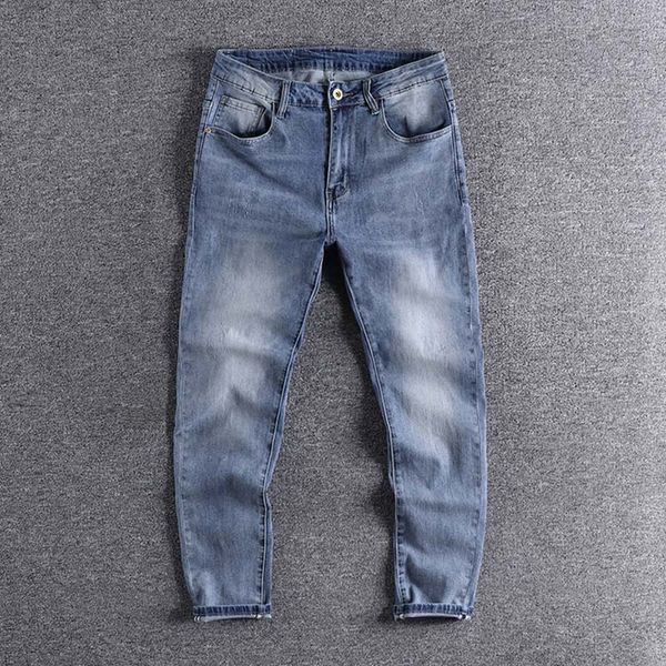 men's jeans 2021 spring and summer thin elastic light blue all-around trend denim slim leggings fashi0301
men's jeans 2021 spring and summer thin elastic light blue all-around trend denim slim leggings fashi0301