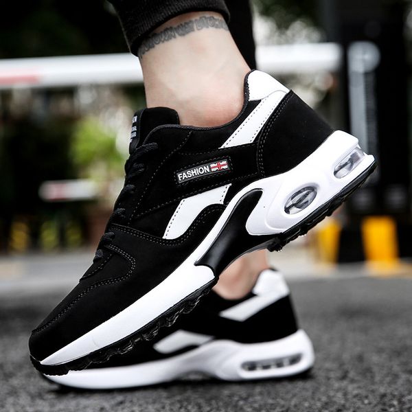 2019 autumn and winter new men's shoes korean air cushion sports shoes student casual lightweight -absorbing running, Black
2019 autumn and winter new men's shoes korean air cushion sports shoes student casual lightweight -absorbing running, Black