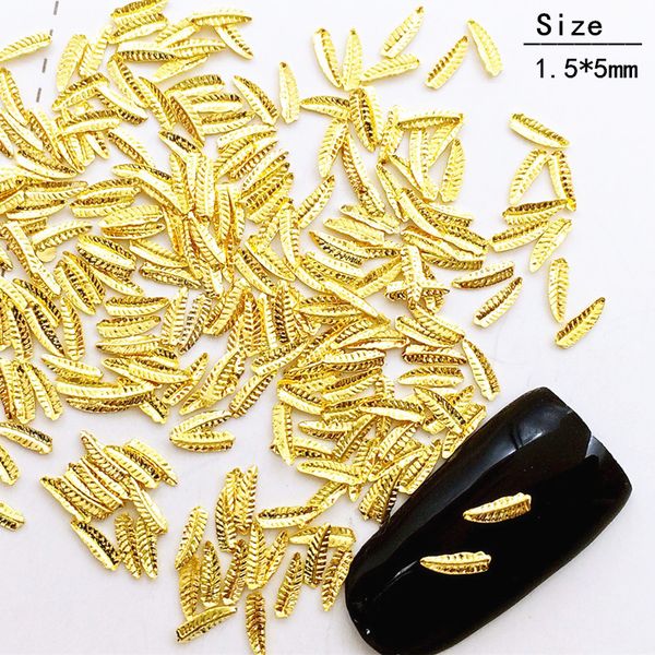 100pcs/bag 1.5*5mm thin feather new 3d nail art decoration metal japan stud rivet diy charm nail tools supplies, Silver;gold
100pcs/bag 1.5*5mm thin feather new 3d nail art decoration metal japan stud rivet diy charm nail tools supplies, Silver;gold