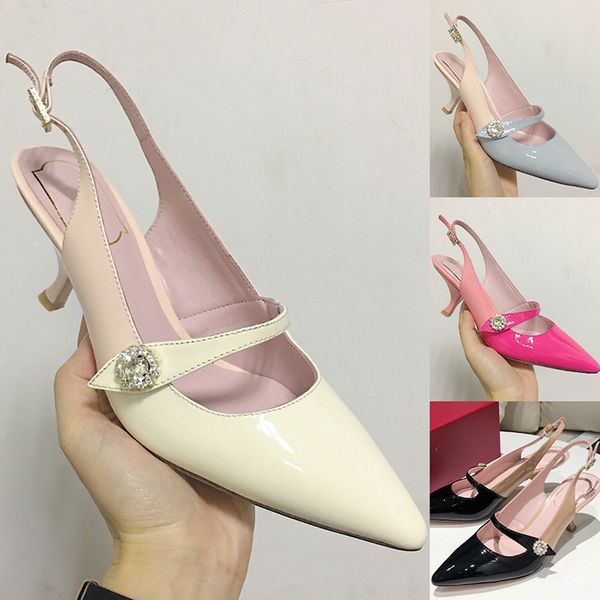 2020 new fashion womens slingbacks high heel sandals with hi-q soft patent leather and party wedding shoes 6.5cm heel-height leather soles, Black
2020 new fashion womens slingbacks high heel sandals with hi-q soft patent leather and party wedding shoes 6.5cm heel-height leather soles, Black