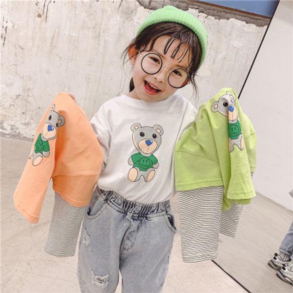 spring new girls middle school children baby girls casual comfortable cartoon bear print round neck long sleeve fake two shirts, Black
spring new girls middle school children baby girls casual comfortable cartoon bear print round neck long sleeve fake two shirts, Black
