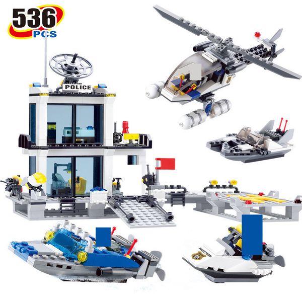 536pcs city police building blocks sets helicopter ship model legoings swat technic juguetes brinquedos bricks toys for children
536pcs city police building blocks sets helicopter ship model legoings swat technic juguetes brinquedos bricks toys for children