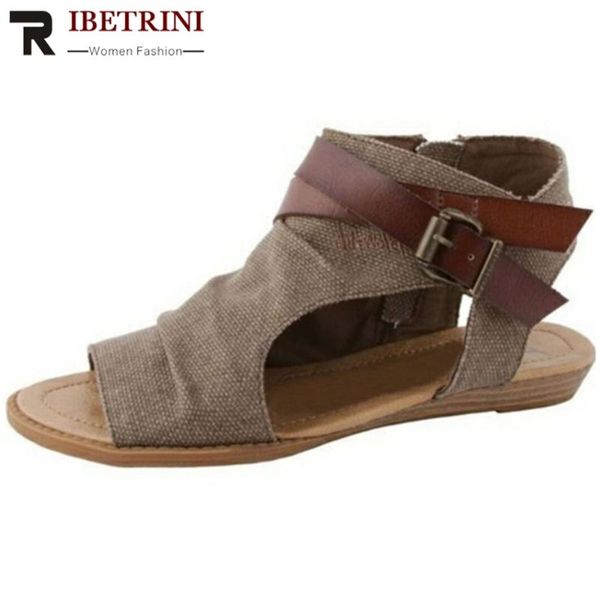 ribetrini retro women solid summer shoes women open toe zipper buckle sandals 2020 consise flat beach casual sandals, Black
ribetrini retro women solid summer shoes women open toe zipper buckle sandals 2020 consise flat beach casual sandals, Black