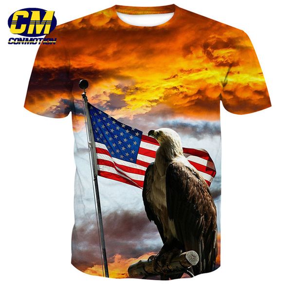 sunset flag eagle print fashion men's short sleeve t-shirt eur size, White;black
sunset flag eagle print fashion men's short sleeve t-shirt eur size, White;black
