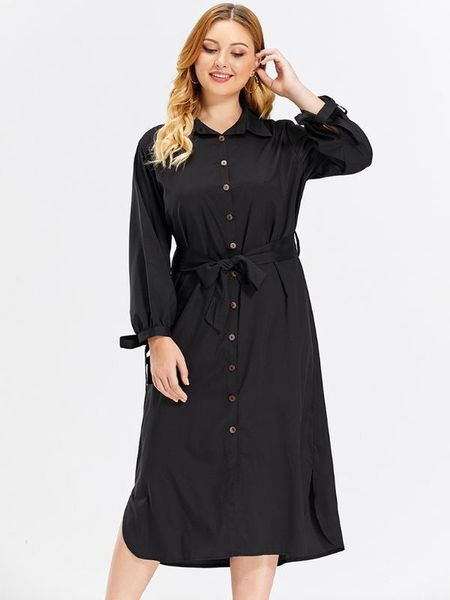 js438j-2019 autumn and winter new fashion women's long solid color casual dress, Black;gray
js438j-2019 autumn and winter new fashion women's long solid color casual dress, Black;gray