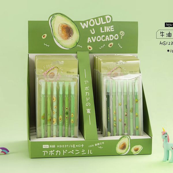 6 pcs/pack avocado gel pen kawaii 0.5mm black ink signature pen school office writing supplies stationery gift
6 pcs/pack avocado gel pen kawaii 0.5mm black ink signature pen school office writing supplies stationery gift