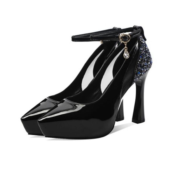 2020 platform heels wedding shoes woman thin high heels 11cm pumps women patent leather ladies shoes plus size 34-43 h-11, Black
2020 platform heels wedding shoes woman thin high heels 11cm pumps women patent leather ladies shoes plus size 34-43 h-11, Black