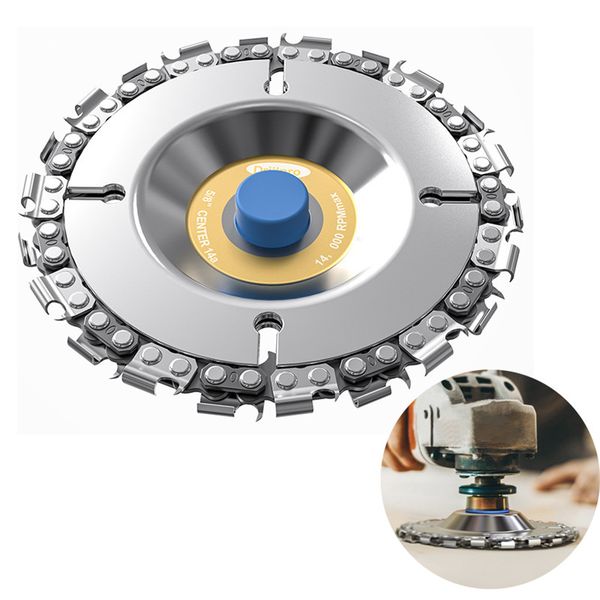 urijk 1 pcs 4 inch multifunctional carving disc 14 teeth woodcarving grinder chain disc for 100/115 angle 3/8"center hole
urijk 1 pcs 4 inch multifunctional carving disc 14 teeth woodcarving grinder chain disc for 100/115 angle 3/8"center hole