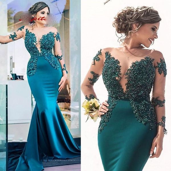 long sleeve lace mermaid evening dresses party plus size ladies women prom formal dresses evening gown, Black
long sleeve lace mermaid evening dresses party plus size ladies women prom formal dresses evening gown, Black