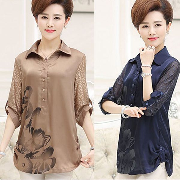 middle aged women's blouse 2020 spring summer plus size mother clothing shirt female lace half sleeves plus size 5xl, White
middle aged women's blouse 2020 spring summer plus size mother clothing shirt female lace half sleeves plus size 5xl, White