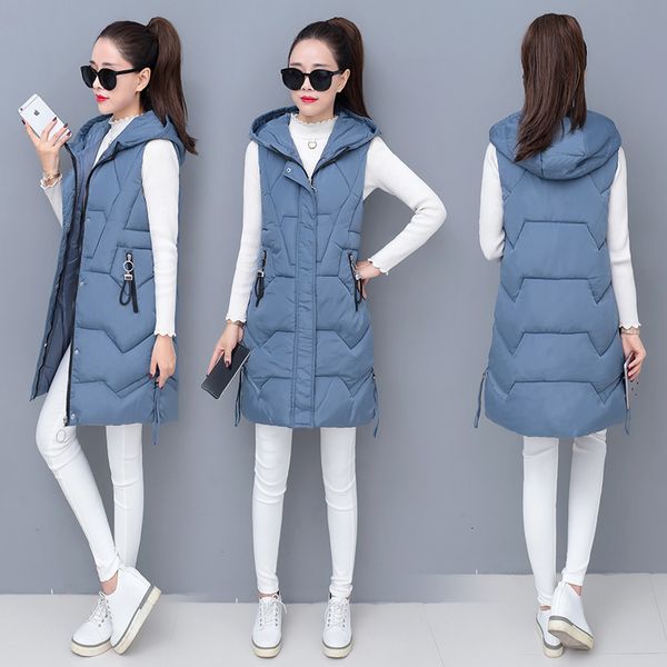 2019 lastest elegant autumn winter cotton vest long sleeveless hooded jacket coat thicken warm waistcoat women female, Black;white
2019 lastest elegant autumn winter cotton vest long sleeveless hooded jacket coat thicken warm waistcoat women female, Black;white