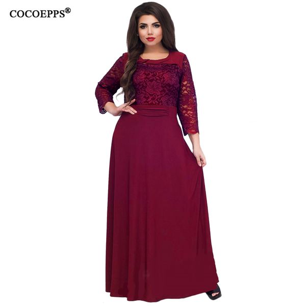 5xl 6xl 2020 new women long dress maxi autumn winter big sizes lace patchwork dress plus size party dresses black clothing, Black;pink
5xl 6xl 2020 new women long dress maxi autumn winter big sizes lace patchwork dress plus size party dresses black clothing, Black;pink