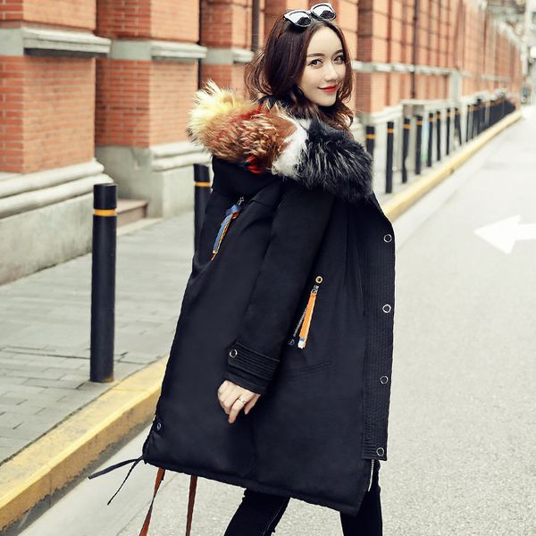 women's down & parkas winter women coats and jackets duck jacket female real raccoon fur long hooded coat abrigos mujer lx2308, Black
women's down & parkas winter women coats and jackets duck jacket female real raccoon fur long hooded coat abrigos mujer lx2308, Black
