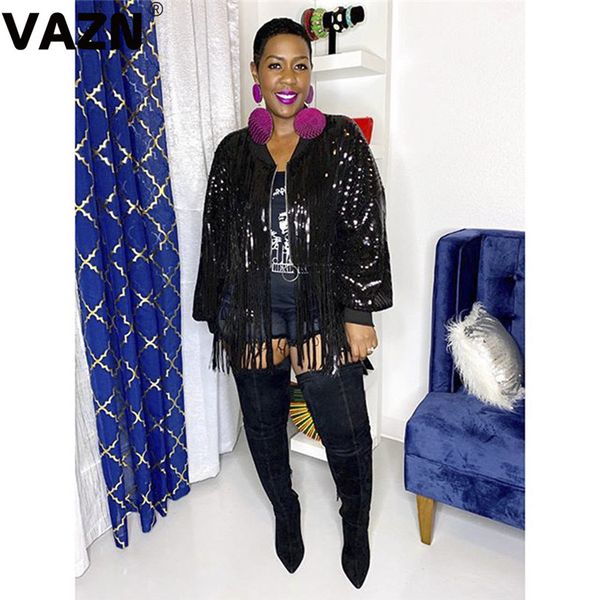 vazn cy8184 autumn 2019 fashion ladies casual tassel sweater women open stitch solid full sleeve women elegant outwears, Black
vazn cy8184 autumn 2019 fashion ladies casual tassel sweater women open stitch solid full sleeve women elegant outwears, Black