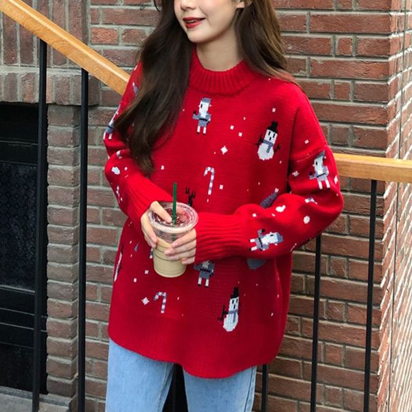 chrismas women knitted snowman pattern sweater autumn winter o-neck long sleeve female pullover loose reindeer ladies jumpers, White;black
chrismas women knitted snowman pattern sweater autumn winter o-neck long sleeve female pullover loose reindeer ladies jumpers, White;black