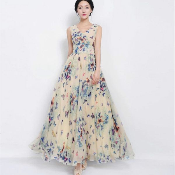 floral chiffon long dress 2019 spring and summer new women's v-neck slim beach dress big swing bohemian plus size vestidos, Black;gray
floral chiffon long dress 2019 spring and summer new women's v-neck slim beach dress big swing bohemian plus size vestidos, Black;gray