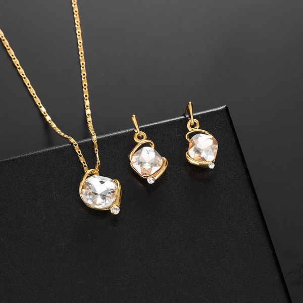 simple multicolor oval crystal earring necklace set alloy plating glass colored glaze jewelry set, Silver
simple multicolor oval crystal earring necklace set alloy plating glass colored glaze jewelry set, Silver