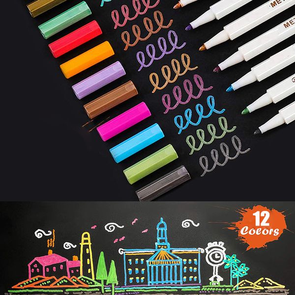 metallic marker 12 color diy scrapbook p pen micron gift drawing black paper brush pen drawing school watercolor art marker
metallic marker 12 color diy scrapbook p pen micron gift drawing black paper brush pen drawing school watercolor art marker