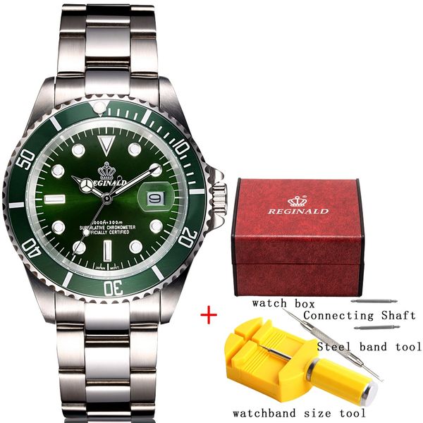 genuine reginald men watch men quartz wristwatch stainless steel band male clock wrist shockproof waterproof watch, Slivery;brown
genuine reginald men watch men quartz wristwatch stainless steel band male clock wrist shockproof waterproof watch, Slivery;brown
