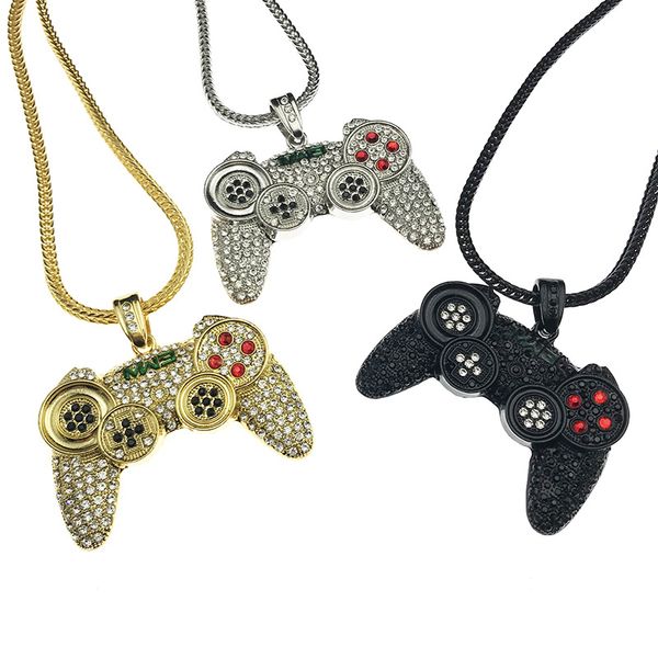 the manufacturer sells amazons pop hiphop necklace directly european and american creative hiphop game handle pendant long necklace, Silver
the manufacturer sells amazons pop hiphop necklace directly european and american creative hiphop game handle pendant long necklace, Silver