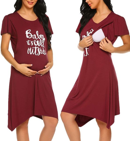 2019 maternity hospital gown pri pregnant dress cute letter printing breastfeeding sleepwear dress ropade mujevestido hospital, White
2019 maternity hospital gown pri pregnant dress cute letter printing breastfeeding sleepwear dress ropade mujevestido hospital, White