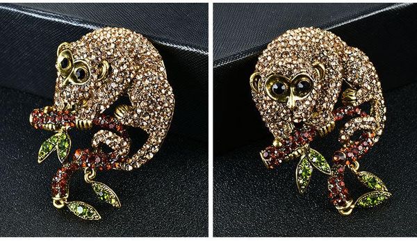 doluo zodiac monkey brooch crystal monkey animal brooch for women gift jewelry rhinestone brooch for decoration accessories pin 1pcs, Gray 
doluo zodiac monkey brooch crystal monkey animal brooch for women gift jewelry rhinestone brooch for decoration accessories pin 1pcs, Gray