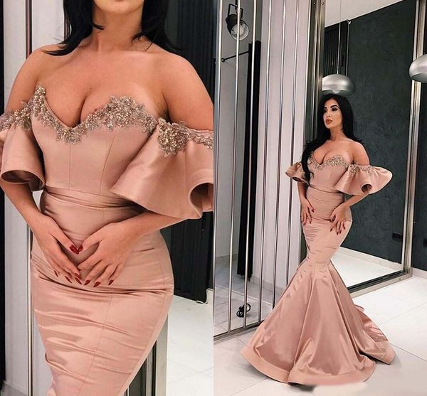 fashion rose gold mermaid prom dresses off the shoulder with ruched sleeves beaded sequins lace 2020 plus size evening formal dress, Black
fashion rose gold mermaid prom dresses off the shoulder with ruched sleeves beaded sequins lace 2020 plus size evening formal dress, Black