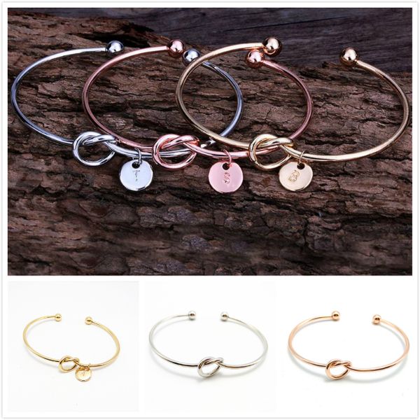 26 letter rose gold silver gold color knot heart bracelet bangle girl fashion jewelry zinc alloy round pendant chain link brace2547247, Golden;silver
26 letter rose gold silver gold color knot heart bracelet bangle girl fashion jewelry zinc alloy round pendant chain link brace2547247, Golden;silver