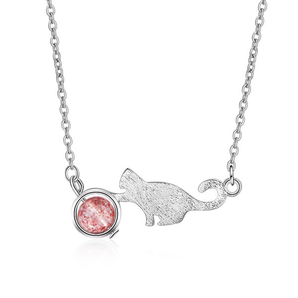 new trendy little cute cat animal 925 sterling silver ladies pendant necklace jewelry for women short chains gift no fade
new trendy little cute cat animal 925 sterling silver ladies pendant necklace jewelry for women short chains gift no fade
