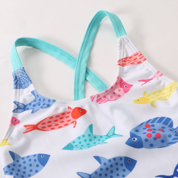 2019 new swimsuit girls one piece swimwear fish print bodysuit floral children beachwear sports swim suit bathing suit, White
2019 new swimsuit girls one piece swimwear fish print bodysuit floral children beachwear sports swim suit bathing suit, White