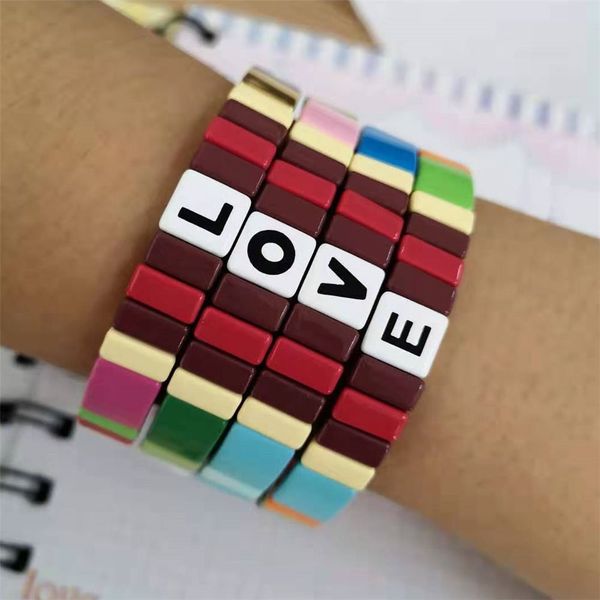 shinus tile bracelet love letter bracelets women rainbow pulseras mujer 2019 alloy enamel jewelry handmade diy summer customize, Golden;silver
shinus tile bracelet love letter bracelets women rainbow pulseras mujer 2019 alloy enamel jewelry handmade diy summer customize, Golden;silver