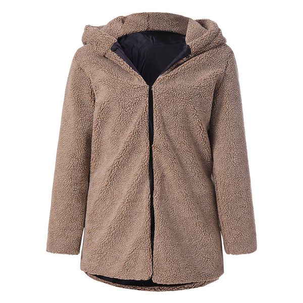 women's down & parkas women plush coat parka fashion zipper hooded long sleeve winter warm with pocket solid color overcoat, Black
women's down & parkas women plush coat parka fashion zipper hooded long sleeve winter warm with pocket solid color overcoat, Black