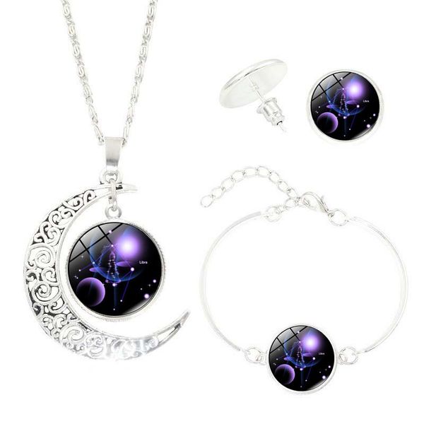 chinese zodiac time stone half necklace earrings bracelets three-piece set-customizable, Black
chinese zodiac time stone half necklace earrings bracelets three-piece set-customizable, Black