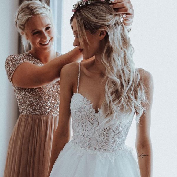 modest a line beach wedding dresses spaghetti sleeveless beads appliques tulle wedding dresses sweep train boho bridal gowns, White
modest a line beach wedding dresses spaghetti sleeveless beads appliques tulle wedding dresses sweep train boho bridal gowns, White