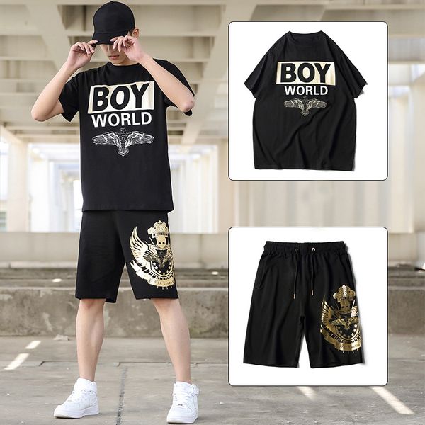 2020 new men's korean leisure fashion brand boy short sleeve suit ins capris summer large, Gray
2020 new men's korean leisure fashion brand boy short sleeve suit ins capris summer large, Gray