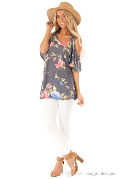 womens summer tshirts petal sleeve crew neck floral print female clothing fashion style casual apparel, White
womens summer tshirts petal sleeve crew neck floral print female clothing fashion style casual apparel, White