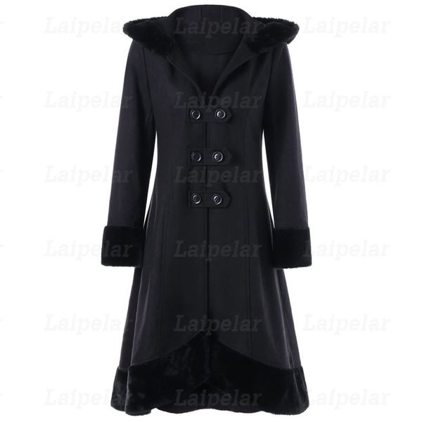 laipelar 2018 winter woolen coat women back lace up bandage fur collar outerwear christmas double-breasted ladies long overcoat, Black
laipelar 2018 winter woolen coat women back lace up bandage fur collar outerwear christmas double-breasted ladies long overcoat, Black