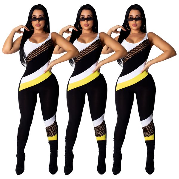 Sexy Panelled Women Jumpsuits Summer Fashion Contrast Color Strip Rompers One Piece Suits Sleeveless Joint Clothing
Sexy Panelled Women Jumpsuits Summer Fashion Contrast Color Strip Rompers One Piece Suits Sleeveless Joint Clothing