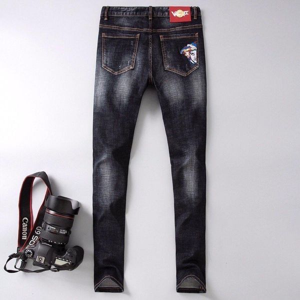 2019 wild mens jeans casual denim pants mens long trousers 191127-6385**6020, White;black
2019 wild mens jeans casual denim pants mens long trousers 191127-6385**6020, White;black
