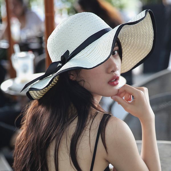 large brim summer hat straw women beach hat sun casual wide brim bowknot foldable breathable ladies summer hats 2020 new, Blue;gray
large brim summer hat straw women beach hat sun casual wide brim bowknot foldable breathable ladies summer hats 2020 new, Blue;gray