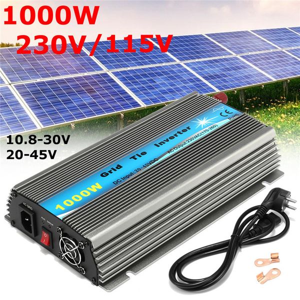 

grid tie inverter 1000w mppt micro 230v/115v panel 36 cells function pure sine wave output on grid tie inverter 11-50v dc