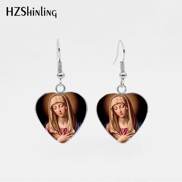 hzshinling the madonna and child oil printing heart hook earrings love children classic art works earrings, Silver
hzshinling the madonna and child oil printing heart hook earrings love children classic art works earrings, Silver