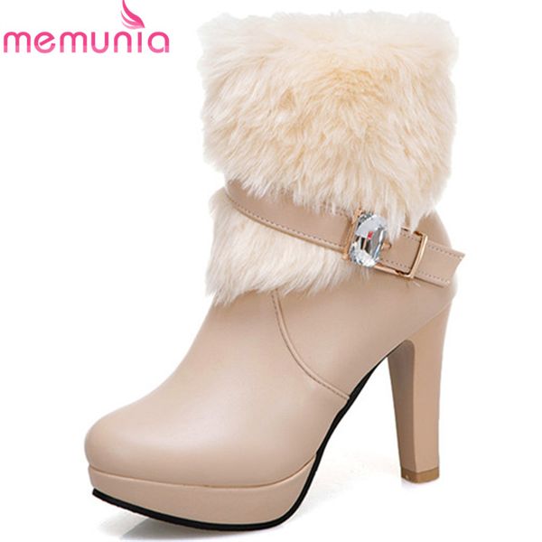 memunia 2020 new arrival women ankle boots round toe crystal buckle winter snow boots fashion high heels platform shoes woman, Black
memunia 2020 new arrival women ankle boots round toe crystal buckle winter snow boots fashion high heels platform shoes woman, Black