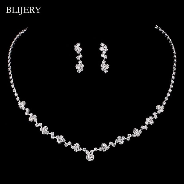 blijery fashion simple geometric bridal jewelry sets for women clear crystal necklace earrings sets party wedding jewelry, Slivery;golden
blijery fashion simple geometric bridal jewelry sets for women clear crystal necklace earrings sets party wedding jewelry, Slivery;golden
