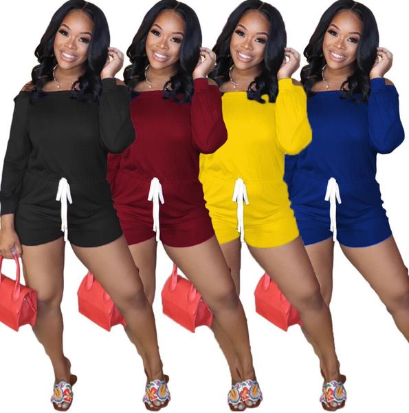 women jumpsuit rompers long sleeve off shoulder t-shirt shorts pant overall solid color one piece short trousers drawstring shorts cz608, Blue
women jumpsuit rompers long sleeve off shoulder t-shirt shorts pant overall solid color one piece short trousers drawstring shorts cz608, Blue