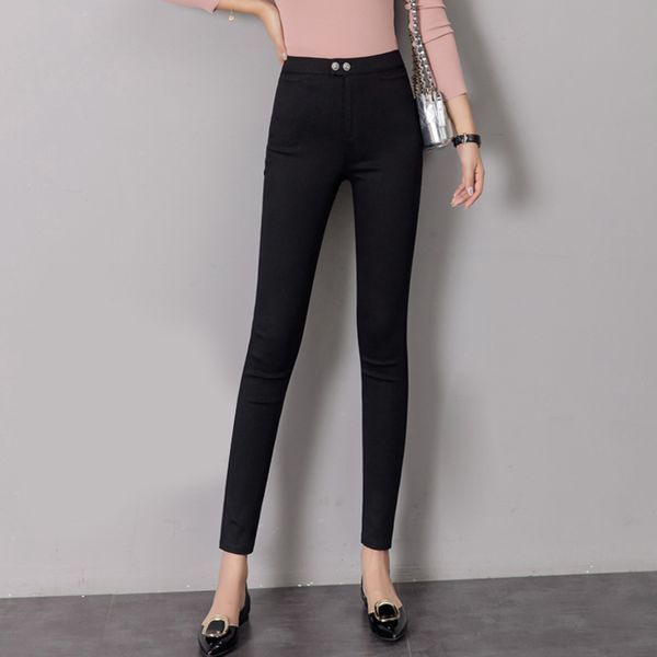 lucyever plus size spring women sweatpants elastic black pencil leggings casual button joggers harajuku basic skinny pants 2020, Black;white
lucyever plus size spring women sweatpants elastic black pencil leggings casual button joggers harajuku basic skinny pants 2020, Black;white