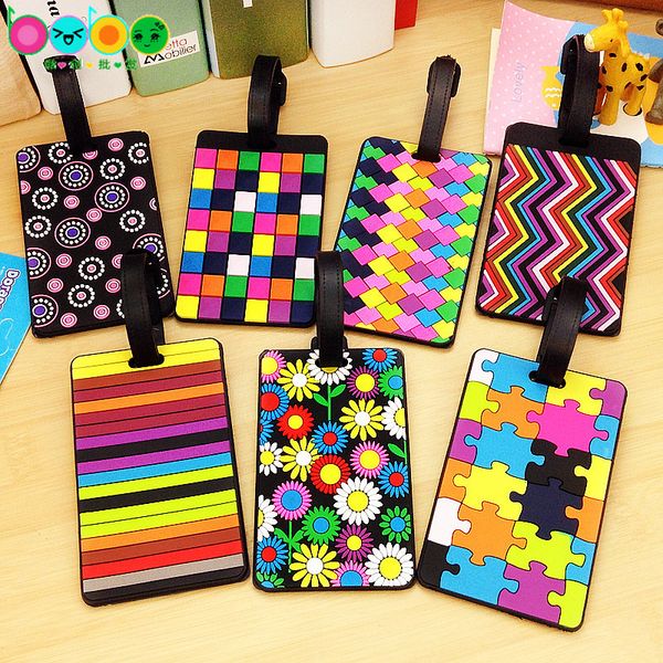 luggage card silicone name hang tag creative national style multi-color geometric cartoon hangtag for luggage suitcase, Black
luggage card silicone name hang tag creative national style multi-color geometric cartoon hangtag for luggage suitcase, Black